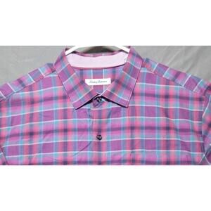 Tommy Bahama Shirt Mens XL TG Long Sleeve Plaid Button Up Colorful